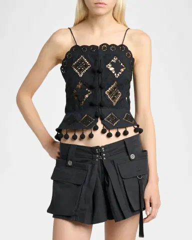 Isabel Marant Nelssy Broderie Anglaise Sleeveless Top | Thumbnail 3 Isabel Marant Nelssy Broderie Anglaise Sleeveless Top | Thumbnail 3