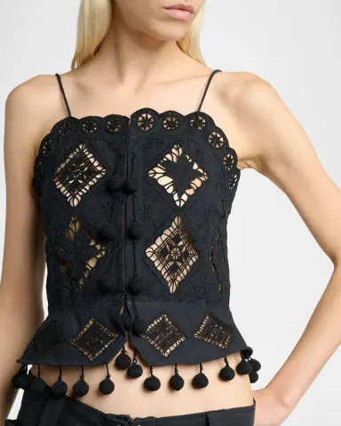 Isabel Marant Nelssy Broderie Anglaise Sleeveless Top | Thumbnail 4 Isabel Marant Nelssy Broderie Anglaise Sleeveless Top | Thumbnail 4