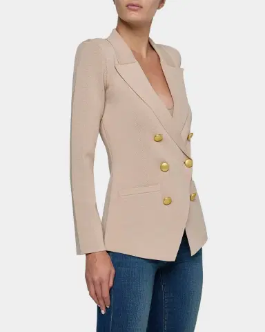L 'AGENCE Amelia Knit Double-Breasted Blazer | Thumbnail 4 L 'AGENCE Amelia Knit Double-Breasted Blazer | Thumbnail 4