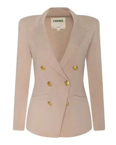 L 'AGENCE Amelia Knit Double-Breasted Blazer | Thumbnail 1 L 'AGENCE Amelia Knit Double-Breasted Blazer | Thumbnail 1