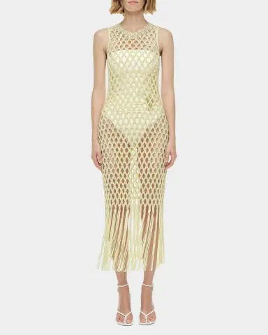 SIMKHAI Jensen Macrame Midi Dress | Thumbnail 4 SIMKHAI Jensen Macrame Midi Dress | Thumbnail 4