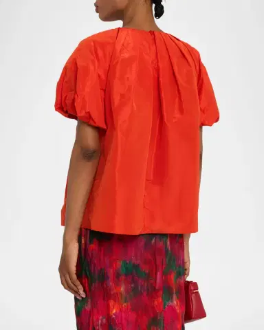 Lafayette 148 New York Pleated Puff-Sleeve Blouse | Thumbnail 3 Lafayette 148 New York Pleated Puff-Sleeve Blouse | Thumbnail 3