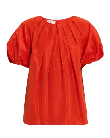 Lafayette 148 New York Pleated Puff-Sleeve Blouse | Thumbnail 1 Lafayette 148 New York Pleated Puff-Sleeve Blouse | Thumbnail 1