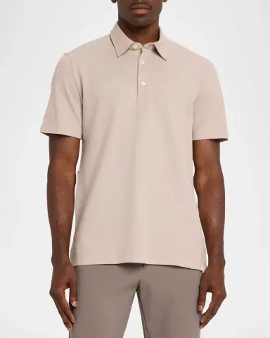 Brioni Men's Jersey Pique Polo Shirt | Thumbnail 3 Brioni Men's Jersey Pique Polo Shirt | Thumbnail 3