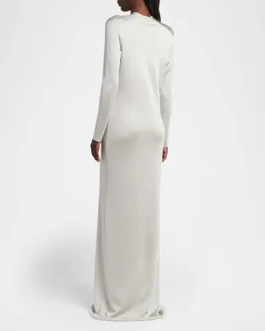 Tom Ford Liquid Fine Viscose Plunging Column Gown | Thumbnail 3 Tom Ford Liquid Fine Viscose Plunging Column Gown | Thumbnail 3