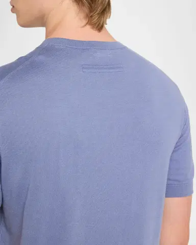 ZEGNA Men's Premium Cotton Knit T-Shirt | Thumbnail 5 ZEGNA Men's Premium Cotton Knit T-Shirt | Thumbnail 5