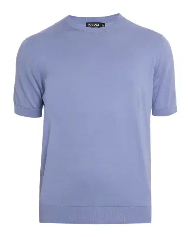 ZEGNA Men's Premium Cotton Knit T-Shirt | Thumbnail 1 ZEGNA Men's Premium Cotton Knit T-Shirt | Thumbnail 1