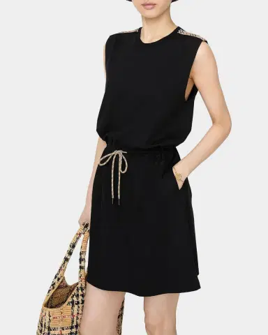 Burberry Tabitha Check-Trim Drawstring Mini Dress | Thumbnail 2 Burberry Tabitha Check-Trim Drawstring Mini Dress | Thumbnail 2