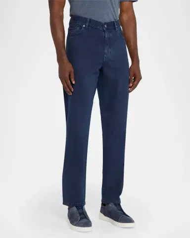 Zegna Men's Pure Cotton Slim Fit Five-Pocket Jeans | Thumbnail 4 Zegna Men's Pure Cotton Slim Fit Five-Pocket Jeans | Thumbnail 4