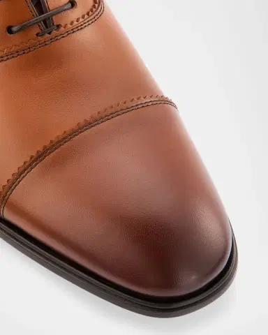 Ferragamo Men's Boston Brogue Leather Cap-Toe Oxfords | Thumbnail 3 Ferragamo Men's Boston Brogue Leather Cap-Toe Oxfords | Thumbnail 3