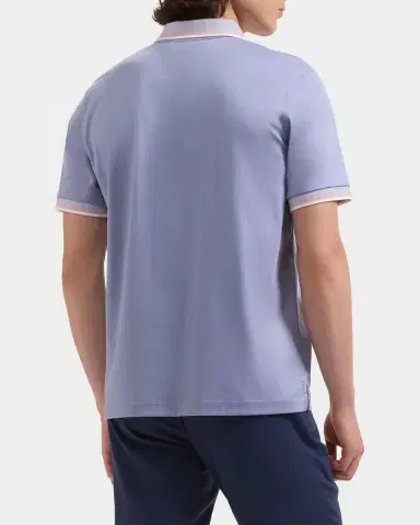 Bugatchi Men's Tipped Knit-Trim Quarter-Zip Polo Shirt | Thumbnail 3 Bugatchi Men's Tipped Knit-Trim Quarter-Zip Polo Shirt | Thumbnail 3