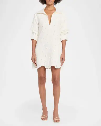 Simkhai Freya Embroidered Mini Dress | Thumbnail 2 Simkhai Freya Embroidered Mini Dress | Thumbnail 2