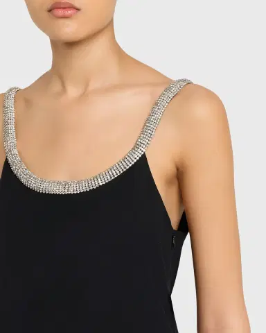 TOM FORD Crystal Sleeveless Grain De Poudre High-Low Gown | Thumbnail 5 TOM FORD Crystal Sleeveless Grain De Poudre High-Low Gown | Thumbnail 5