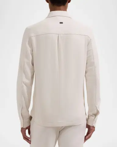 Bugatchi Men's Aerolinen Button-Front Shirt | Thumbnail 3 Bugatchi Men's Aerolinen Button-Front Shirt | Thumbnail 3