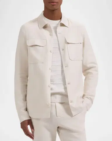 Bugatchi Men's Aerolinen Button-Front Shirt | Thumbnail 4 Bugatchi Men's Aerolinen Button-Front Shirt | Thumbnail 4