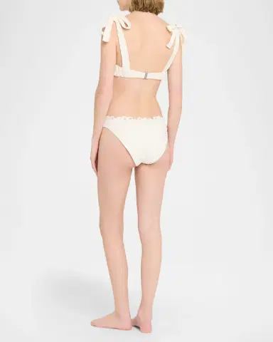 SIMKHAI Sofie Embroidered Tie-Strap Bikini Top | Thumbnail 3 SIMKHAI Sofie Embroidered Tie-Strap Bikini Top | Thumbnail 3