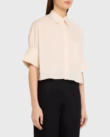 TWP Next Ex Cropped Shirt in Superfine Cotton | Thumbnail 4 TWP Next Ex Cropped Shirt in Superfine Cotton | Thumbnail 4