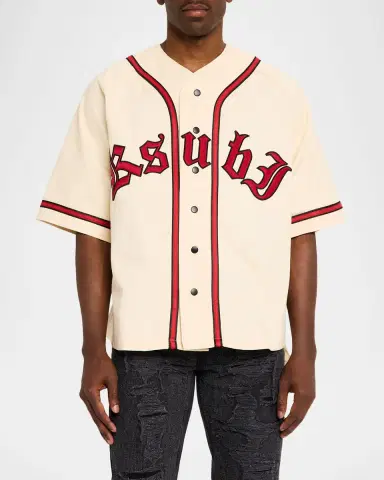 Ksubi Men 's Kball Embroidered Twill Baseball Jersey | Thumbnail 4 Ksubi Men 's Kball Embroidered Twill Baseball Jersey | Thumbnail 4