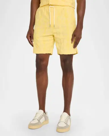 Scotch & Soda Men's Terry Jacquard Drawstring Shorts | Thumbnail 4 Scotch & Soda Men's Terry Jacquard Drawstring Shorts | Thumbnail 4
