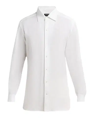 ZEGNA Men 's Oasi Lino Button-Down Shirt | Thumbnail 1 ZEGNA Men 's Oasi Lino Button-Down Shirt | Thumbnail 1