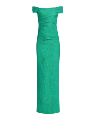 Rickie Freeman for Teri Jon Off-Shoulder Metallic Jacquard Column Gown | Thumbnail 1 Rickie Freeman for Teri Jon Off-Shoulder Metallic Jacquard Column Gown | Thumbnail 1