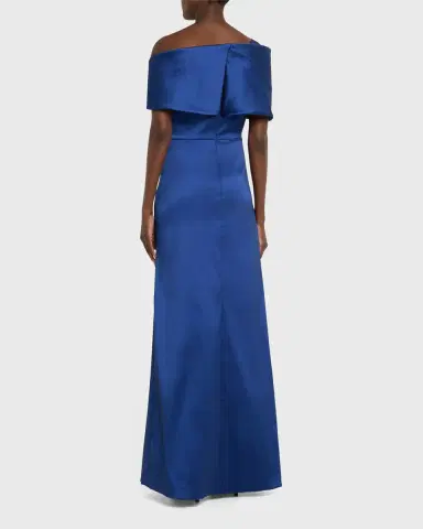 Rickie Freeman for Teri Jon One-Shoulder Stretch Mikado Gown | Thumbnail 3 Rickie Freeman for Teri Jon One-Shoulder Stretch Mikado Gown | Thumbnail 3