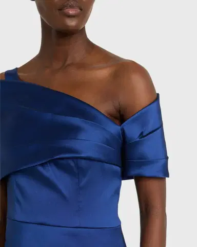 Rickie Freeman for Teri Jon One-Shoulder Stretch Mikado Gown | Thumbnail 5 Rickie Freeman for Teri Jon One-Shoulder Stretch Mikado Gown | Thumbnail 5