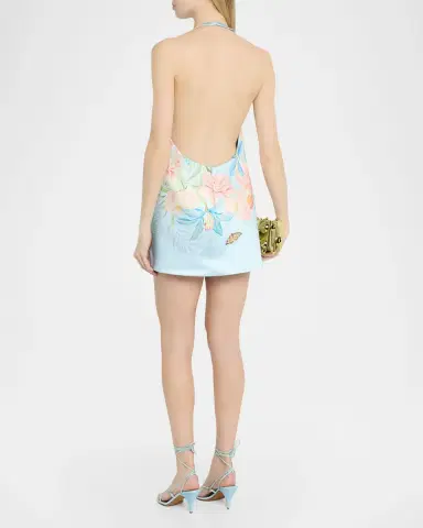 Retrofête Drexley Floral Halter Mini Dress | Thumbnail 3 Retrofête Drexley Floral Halter Mini Dress | Thumbnail 3
