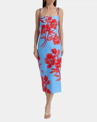 Cara Cara Chelsea Floral Linen Midi Dress | Thumbnail 2 Cara Cara Chelsea Floral Linen Midi Dress | Thumbnail 2