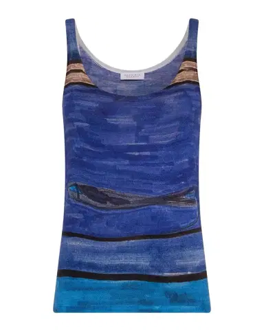 Gabriela Hearst Ecliptor Scribble-Print Cashmere-Silk Knit Tank Top | Thumbnail 1 Gabriela Hearst Ecliptor Scribble-Print Cashmere-Silk Knit Tank Top | Thumbnail 1
