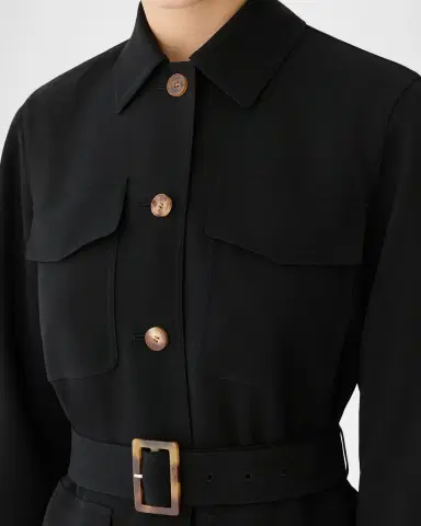 Lafayette 148 New York Belted Finesse Crepe Shirt Jacket | Thumbnail 5 Lafayette 148 New York Belted Finesse Crepe Shirt Jacket | Thumbnail 5