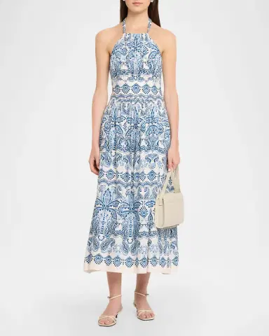Cara Cara Denise Halter Midi Dress | Thumbnail 2 Cara Cara Denise Halter Midi Dress | Thumbnail 2