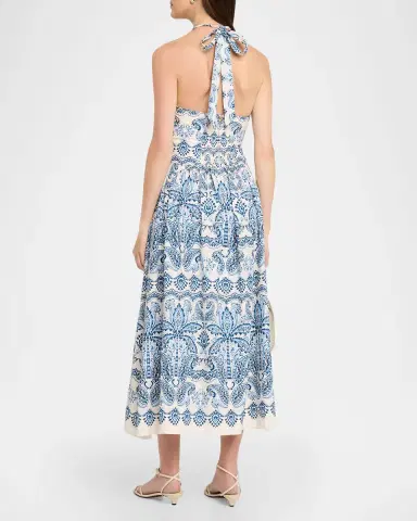 Cara Cara Denise Halter Midi Dress | Thumbnail 3 Cara Cara Denise Halter Midi Dress | Thumbnail 3