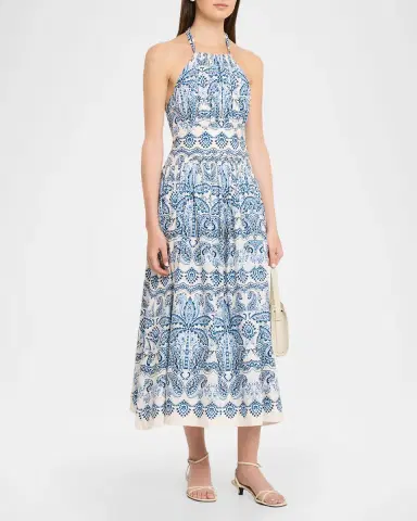 Cara Cara Denise Halter Midi Dress | Thumbnail 4 Cara Cara Denise Halter Midi Dress | Thumbnail 4