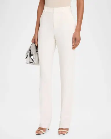 Cinq a Sept Kerry Slim Straight-Leg Crepe Pants | Thumbnail 3 Cinq a Sept Kerry Slim Straight-Leg Crepe Pants | Thumbnail 3