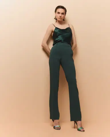 Cinq a Sept Kerry Slim Straight-Leg Crepe Pants | Thumbnail 4 Cinq a Sept Kerry Slim Straight-Leg Crepe Pants | Thumbnail 4
