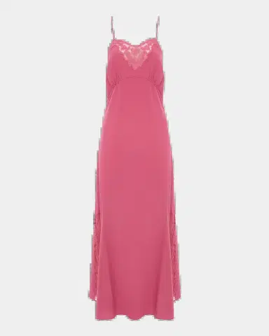 Chloe Lace-Trim Empire Silk Midi Slip Dress | Thumbnail 2 Chloe Lace-Trim Empire Silk Midi Slip Dress | Thumbnail 2