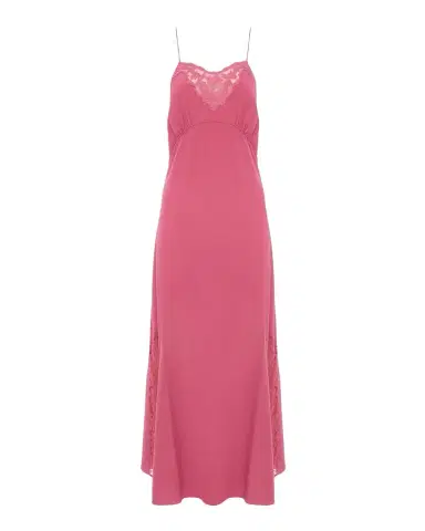 Chloe Lace-Trim Empire Silk Midi Slip Dress | Thumbnail 1 Chloe Lace-Trim Empire Silk Midi Slip Dress | Thumbnail 1