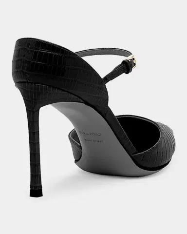Tom Ford Tejus 85mm Croc-Embossed Leather Mary Jane Pumps | Thumbnail 2 Tom Ford Tejus 85mm Croc-Embossed Leather Mary Jane Pumps | Thumbnail 2