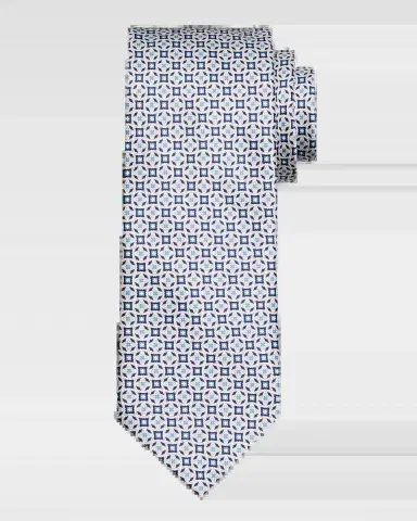 Stefano Ricci Men's Maxi-Mosaic Silk Tie | Thumbnail 2 Stefano Ricci Men's Maxi-Mosaic Silk Tie | Thumbnail 2