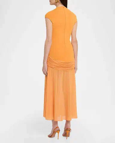 Et Ochs Nola Mock-Neck Combo Midi Dress | Thumbnail 3 Et Ochs Nola Mock-Neck Combo Midi Dress | Thumbnail 3