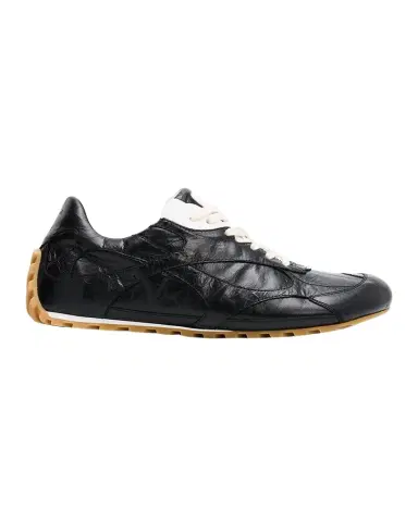 Bottega Veneta Men's Crinkle Leather Intreccio-Sole Low-Top Sneakers | Thumbnail 1 Bottega Veneta Men's Crinkle Leather Intreccio-Sole Low-Top Sneakers | Thumbnail 1