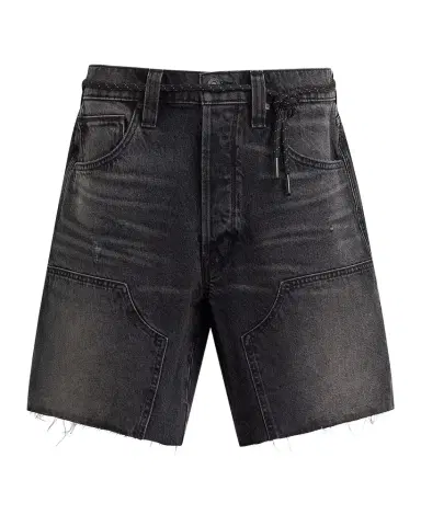 Hudson Men's Men's Black Denim Belted Carpenter Shorts | Thumbnail 1 Hudson Men's Men's Black Denim Belted Carpenter Shorts | Thumbnail 1