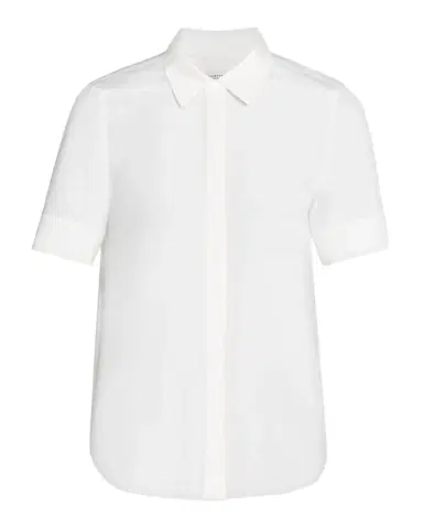 Lafayette 148 New York Scottie Button-Down Cotton Blouse | Thumbnail 1 Lafayette 148 New York Scottie Button-Down Cotton Blouse | Thumbnail 1