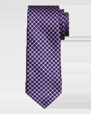 Stefano Ricci Men 's Geometric Circle Silk Tie | Thumbnail 2 Stefano Ricci Men 's Geometric Circle Silk Tie | Thumbnail 2
