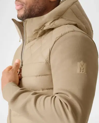 Mackage Men's Fletcher Mixed-Media Down Hooded Jacket | Thumbnail 4 Mackage Men's Fletcher Mixed-Media Down Hooded Jacket | Thumbnail 4