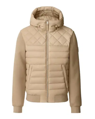 Mackage Men's Fletcher Mixed-Media Down Hooded Jacket | Thumbnail 1 Mackage Men's Fletcher Mixed-Media Down Hooded Jacket | Thumbnail 1