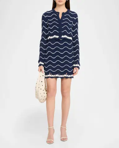 Cara Cara Louise Shrunken Cotton Crochet Cardigan | Thumbnail 2 Cara Cara Louise Shrunken Cotton Crochet Cardigan | Thumbnail 2