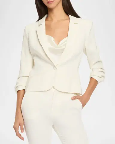 Cinq à Sept Khloe Petite Cropped 3/4-Sleeve Blazer | Thumbnail 3 Cinq à Sept Khloe Petite Cropped 3/4-Sleeve Blazer | Thumbnail 3
