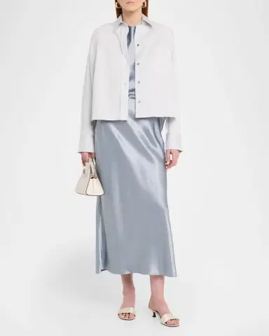 Vince Cropped Long-Sleeve Shirt | Thumbnail 2 Vince Cropped Long-Sleeve Shirt | Thumbnail 2